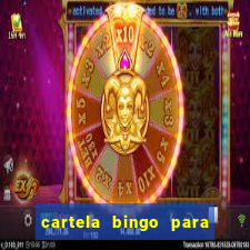 cartela bingo para cha de cozinha imprimir gratis